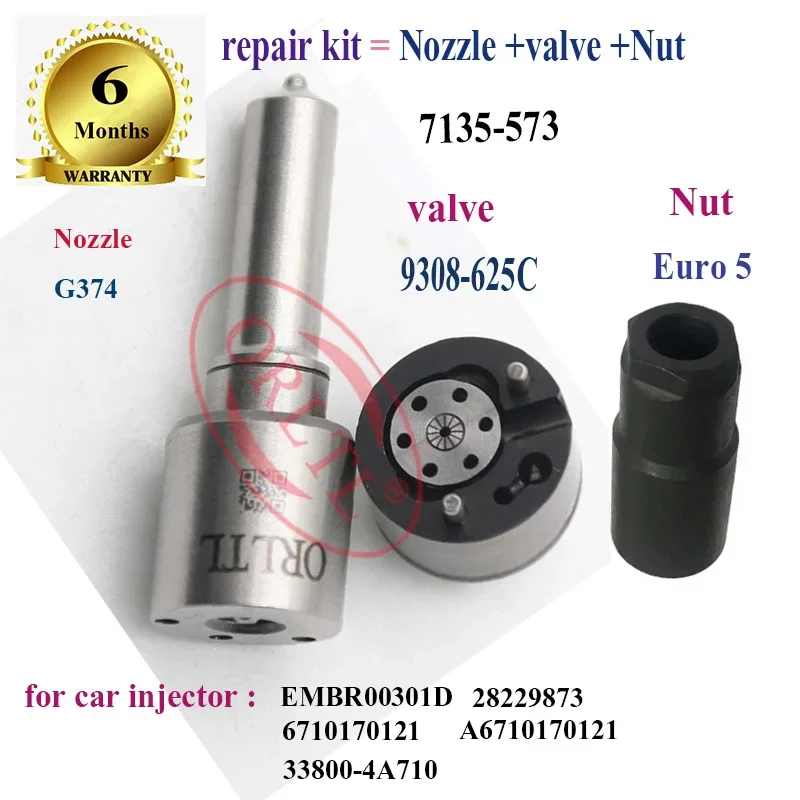 

NOZZLE H374 G374 VALVE 9308-625C Nut Repair Kits ( 7135-573 ) for 33800-4A710 EMBR00301D 28229873 6710170121 A6710170121