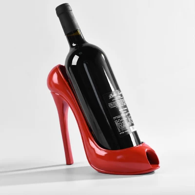 

Personality high heel shoes red wine bottle Creative living room art crafts statues sculpture Home wedding decoration dies