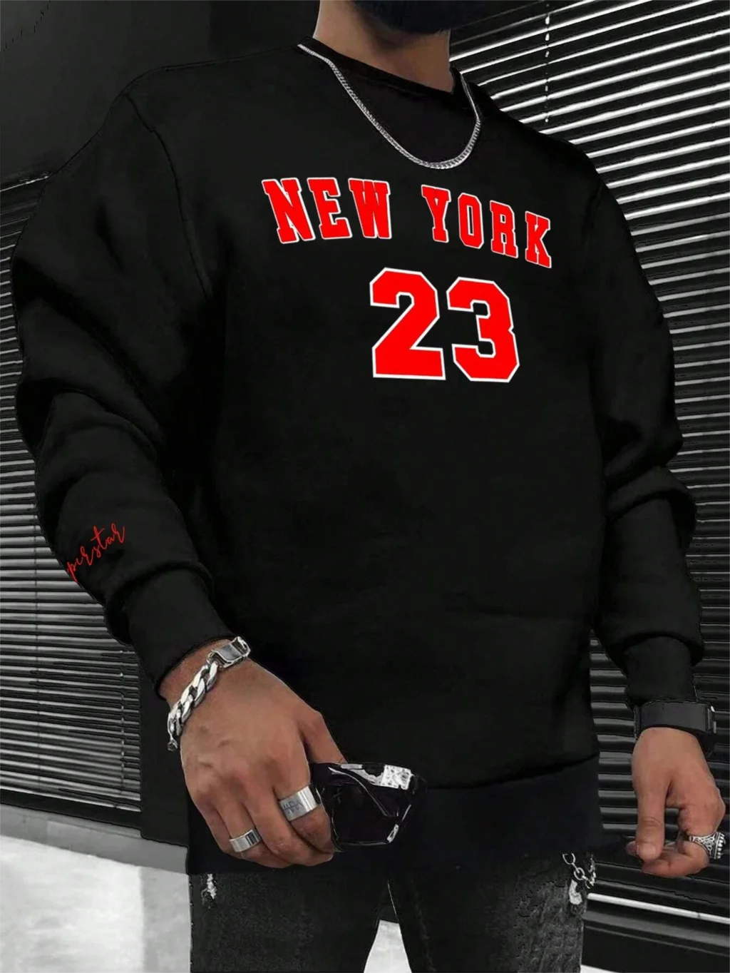 New York 23 Printing Sweatshirts Autumn Men Hoodies - Uniqwear