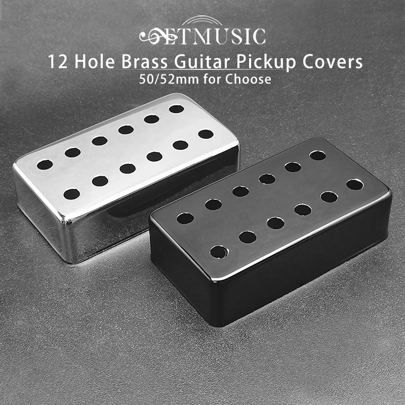 

10Pcs 12 Hole Brass /Two Line 70*39mm Pickup Covers /Lid/Shell/Top for Electric Guitar Humbucker Covers 50/52MM