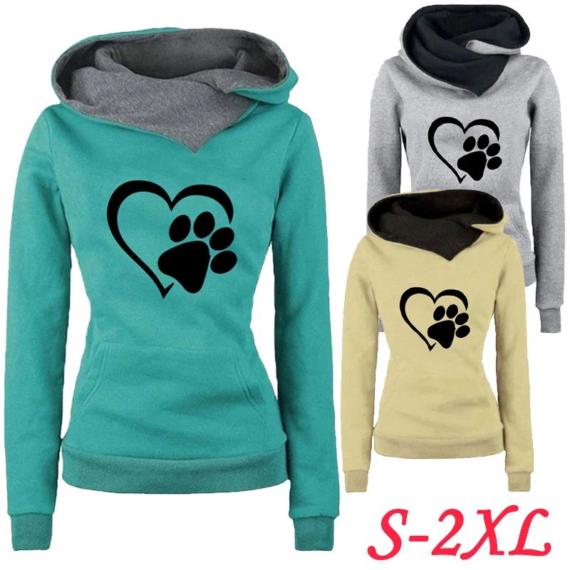 

Autumn And Winter Fashion Print Hoodies Lapel High Collar Long Sleeve Hooded Sweatshirts Casual Pullover Tops Sweater