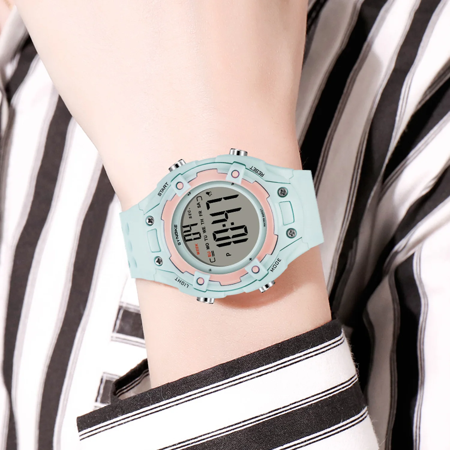 SYNOKE Student Sport Watches Luminous Fashion Waterproof Clock Multifunction Digital Watch for Kids 3
