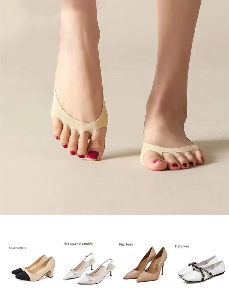 

Summer Thin Open Toe Sock Slippers Low TubeInvisible Boat Socks Sweat Absorption Deodorant SockSlipper Sandal Underwear K1172