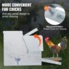 10353-d47b78.jpg SucceBuy Automatic Chicken Feeder 25 lbs Capacity Feeds 10 Chickens up to 11 Days Galvanized Steel Poultry Feeder