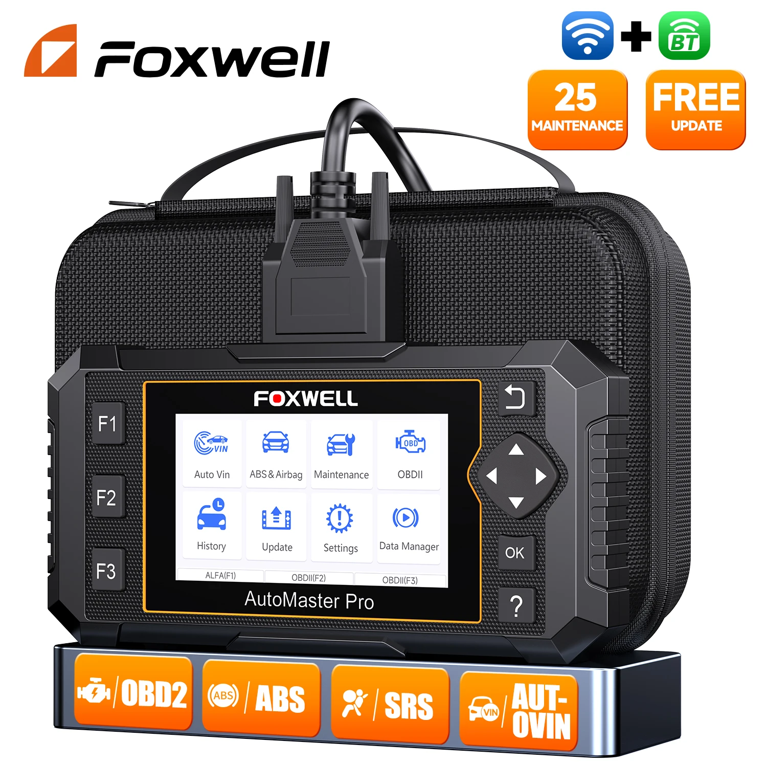

Foxwell NT650 Pro OBDII Car Automotive Scanner Code Reader ABS SRS Bidirectional Car OBD2 Scanner 25 Maintenance Diagnostic Tool