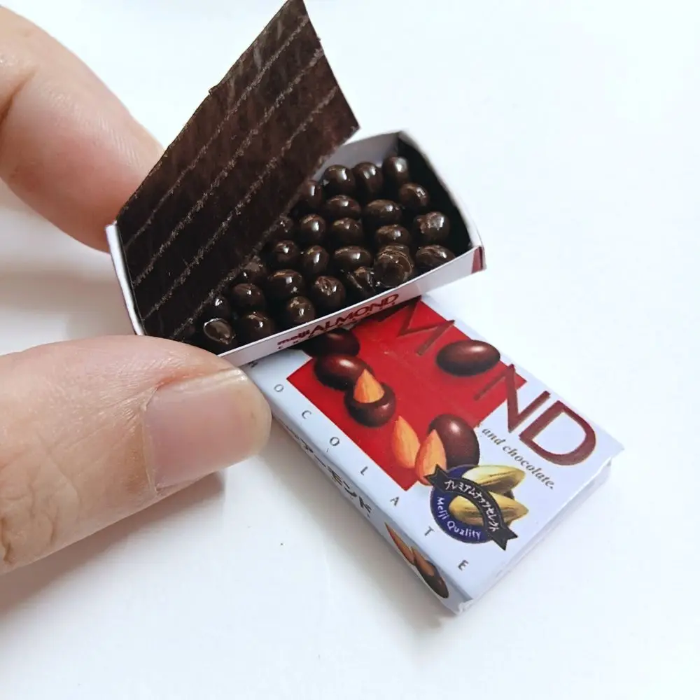 1 Box + Chocolate Balls 1/6 Scale Dollhouse Miniature Chocolate Bean for Blyth Barbies BJD OB11 Doll House Kitchen Play Toys 6