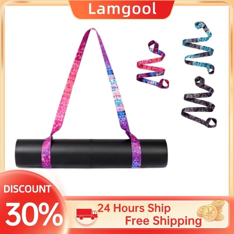 Yoga Mat Strap Belt Adjustable Sports Sling Shoulder Carry Strap Belt Exercise Stretch Fitness Equiment Elastic Yoga Belt Hot