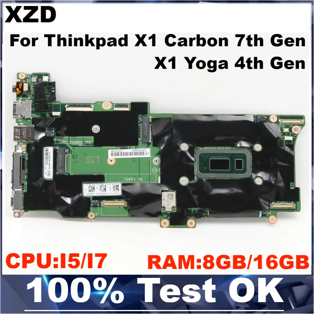 

NM-C881 NM-C661 Mainboard For Thinkpad X1 Carbon 7TH 8TH X1 Yoga 4TH 5TH Laptop Motherboard with CPU I5 I7 100% Fully Tested