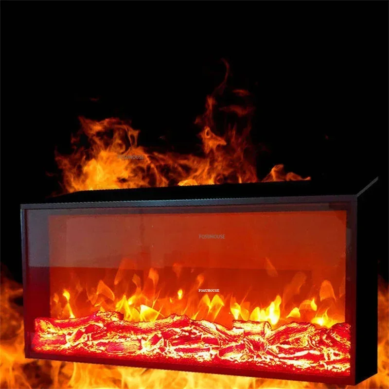 European Retro LED simulation flame Living Room Fireplace Electronic Fireplace Modern home Embedded TV Cabinet Decorative Heater