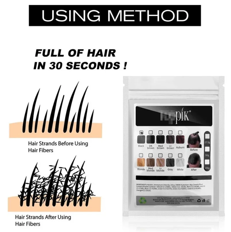 Hair Building Powder Hair Building Fibers 100g Keratin Hair Building Fiber Powder