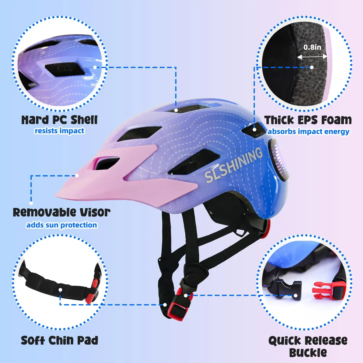 Kids LED Bike Helmet 4