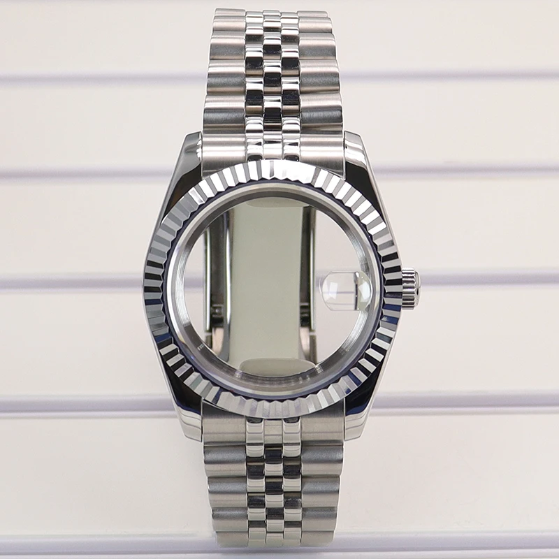 Premium Sapphire Crystal Watch Case with 5-Link Strap