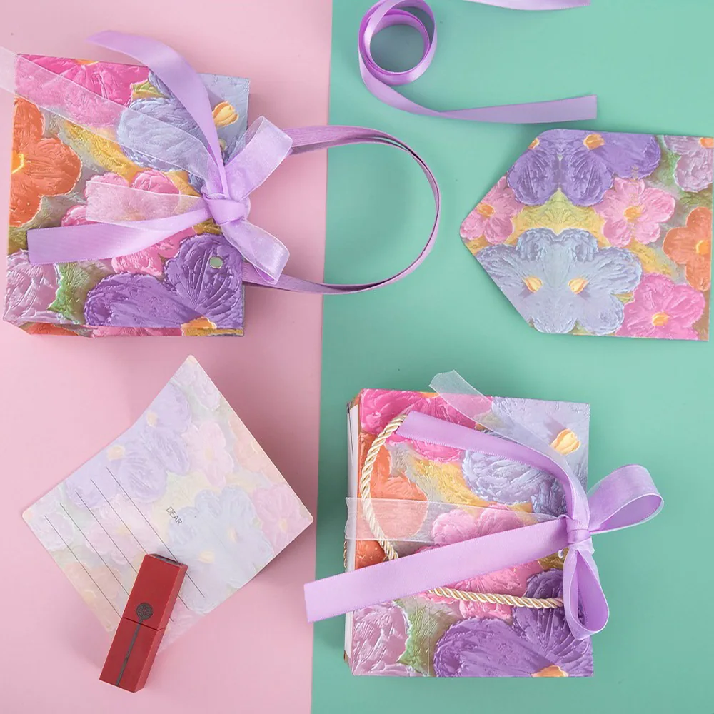 Holiday Party Ceremony Gift Paper Bag With Handle Handbag Teachers' Day New Year Wedding Guest Children Candy Colored Packaging