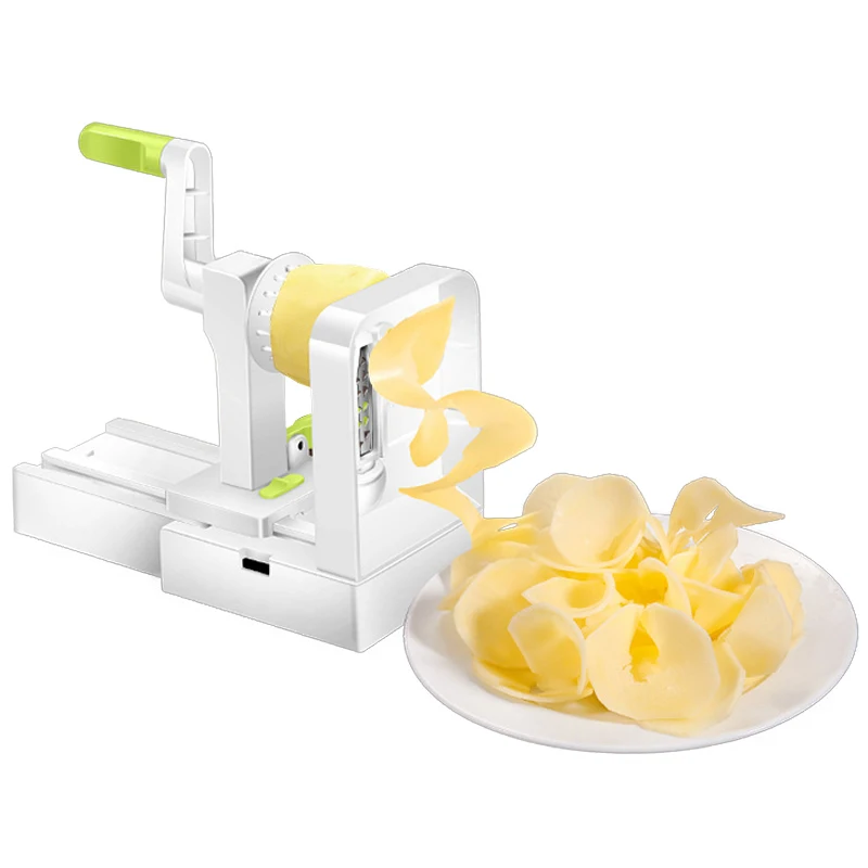 Vegetable Spiralizer with 5 Stainless Steel Blades Best Veggie Spiral Slicer  Curly Fry Chopper Cutter Pasta Spaghetti Maker - AliExpress