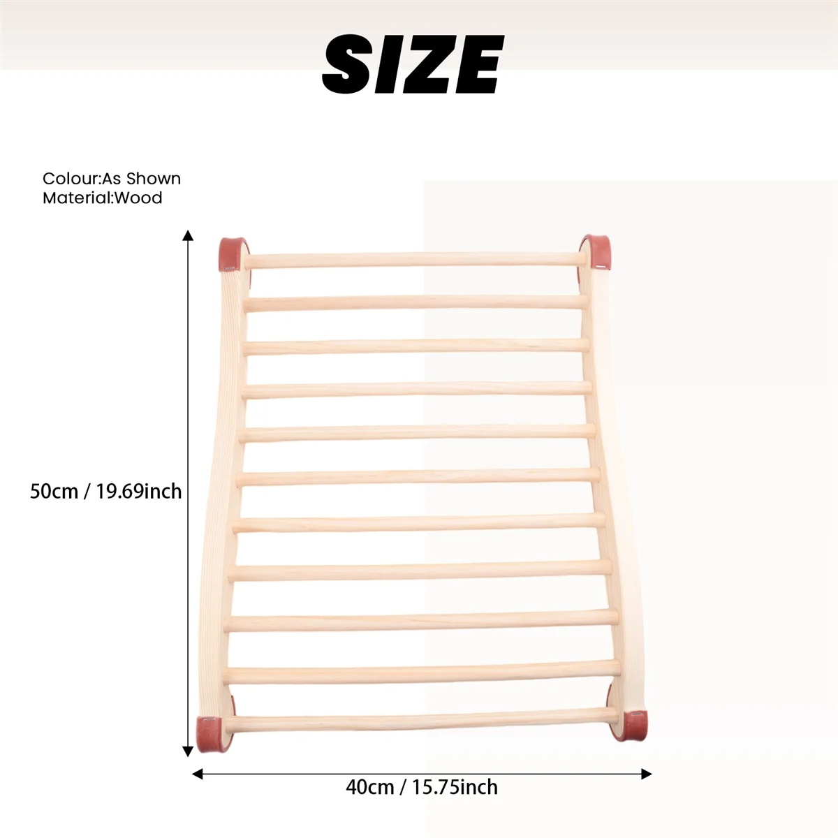 Sauna Backrest, Wooden Sauna Backrest, Ergonomic S-Shaped Backrest, Suitable for Sauna Recovery, Health and Relaxation XY 6