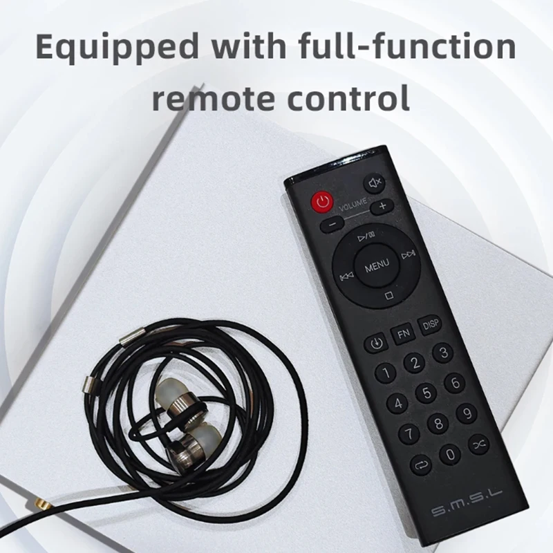 SMSL PL100 CS43131 Chip CD Player Output Power 30&Omega; 60mW RCA /3.5mm/Coaxial/Optical with Remote Control