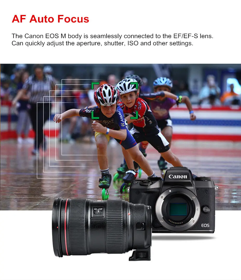 Lens Adapter Ring For Adapting Canon Lenses EF/EF-S to EOS M EF-M Cameras M2 M3 M5 M6 M10