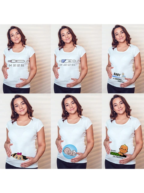 Pregnancy T-shirt Couple T-shirts Funny Maternity Shirts Cute Couple Pregnancy  Shirts Pregnancy Announcement Shirts - AliExpress