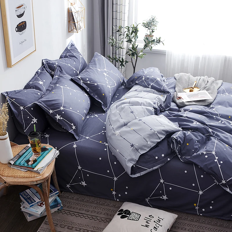 Constellation 100% Cotton Duvet Cover Set, Space Star Celestial Galaxy Astrology Bedding for Kids Boys Men Soft Bedroom Decor 5
