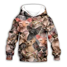 

You Will Have A Bunch Of Sphynx Cats Hoodies 3D Printed Kids Sweatshirt Long Sleeve Boy For Girl Funny Pullover 01