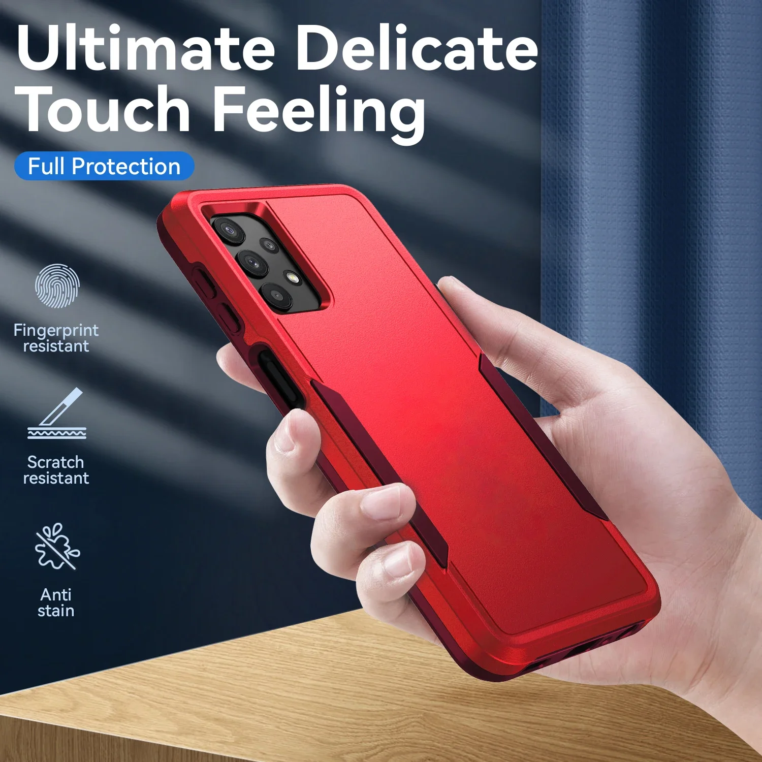 thumbnail image 1 of Hard Protective Matte Case for Samsung Galaxy S23 FE 5G S22 S24 Ultra S21 Plus S20 A15 A55 A35 A05S A04S A54 A14 A53 A73 A52 A13, 1 of 5