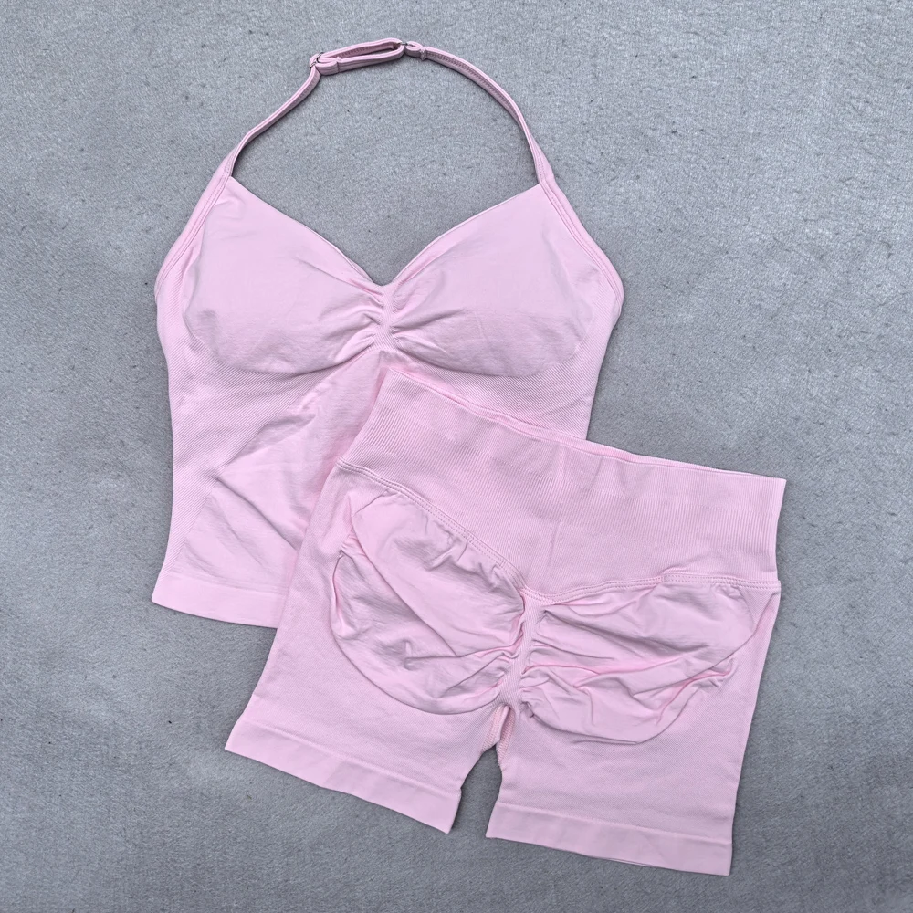 Seamless Strappy Tank & Shorts Set 1