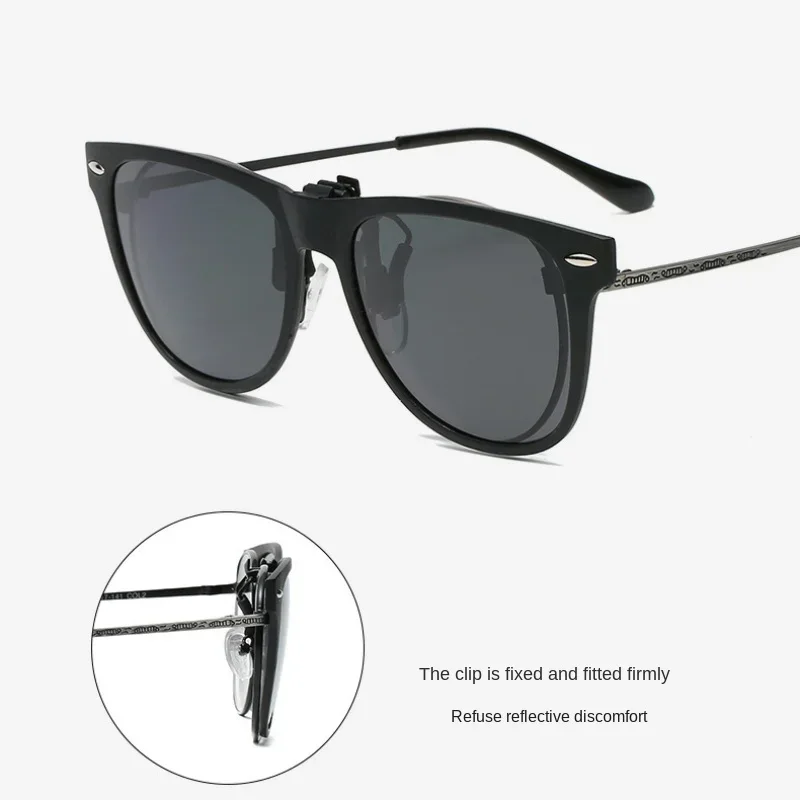 Unisex Photochromic Polarized Flip-Up Clip-On Sunglasses