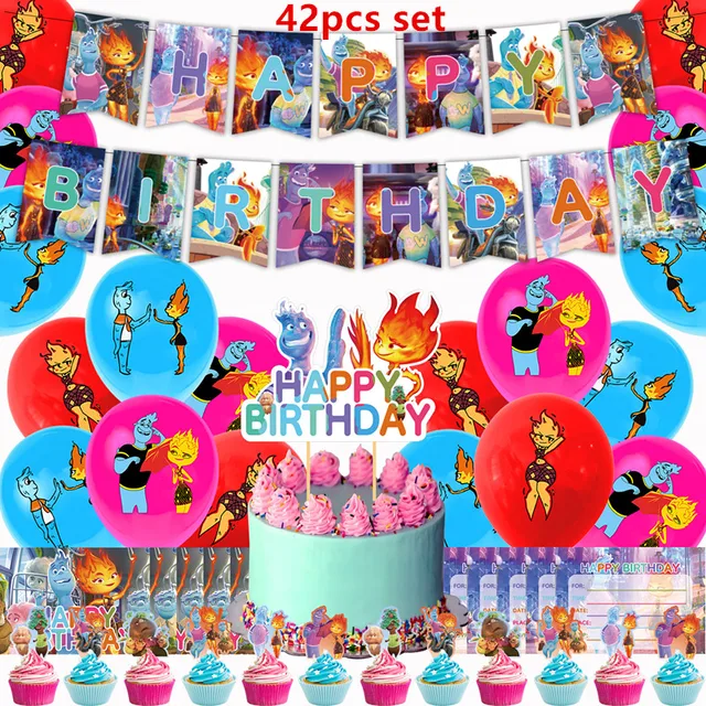 Set Decorazione Compleanno Bambini - Include Striscione, Telo Sfondo, Palloncini, Tovaglia E Accessori - Foto 6