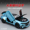 1:24 Chevrolet Camaro Hornet Alloy Metal Car Model Simulation Sound And Light Pull Back Toy Car Boys Collection Ornament Gift 2