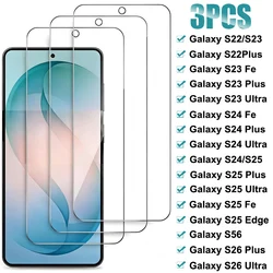 Premium Tempered Glass Screen Protector, 3 - Pack - 3PCS Glass (For S24 Plus)