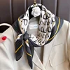 70X70CM Small Scarf Fashion Silk Scarves Four Seasons Square Kerchief Luxury Leopard Print Bandannas Popular Sunscreen Headcloth 5