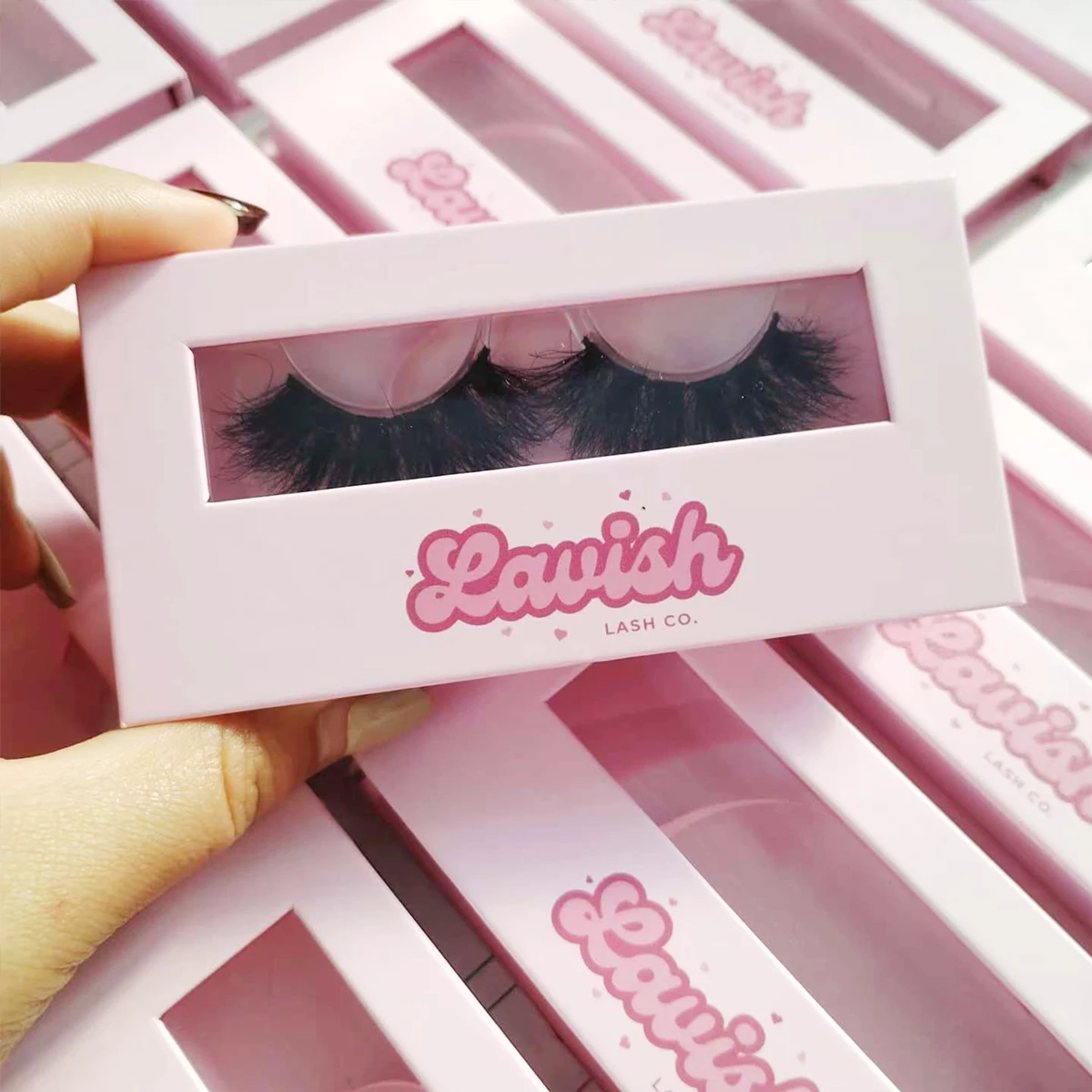 Nail BoxesPackaging Customize Logo Strips Eyelash Package Fluffy Natural Russian Lashes Cases Makeup Cluster Lash Packaging Bulk 4