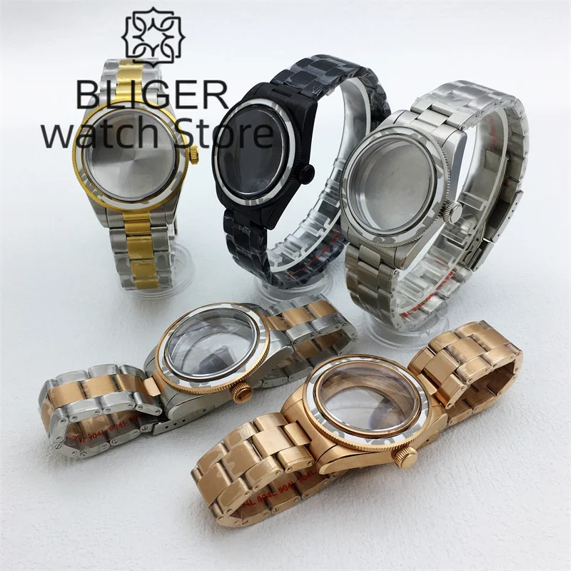 

BLIGER 39mm Stainless Steel Vintage BB58 Style Watch Case Dome Glass Sapphire Crystal Fit NH35 NH36 ETA2824 PT5000 Movement