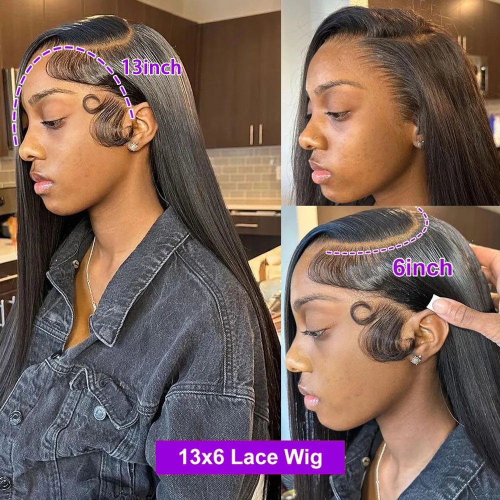 Glueless Wigs Human Hair Lace Frontal Wig Hd Lace Wig 13X6 13X4 6X6 Closure Wig 30 Inch Bone Straight Lace Front Wigs Human Hair