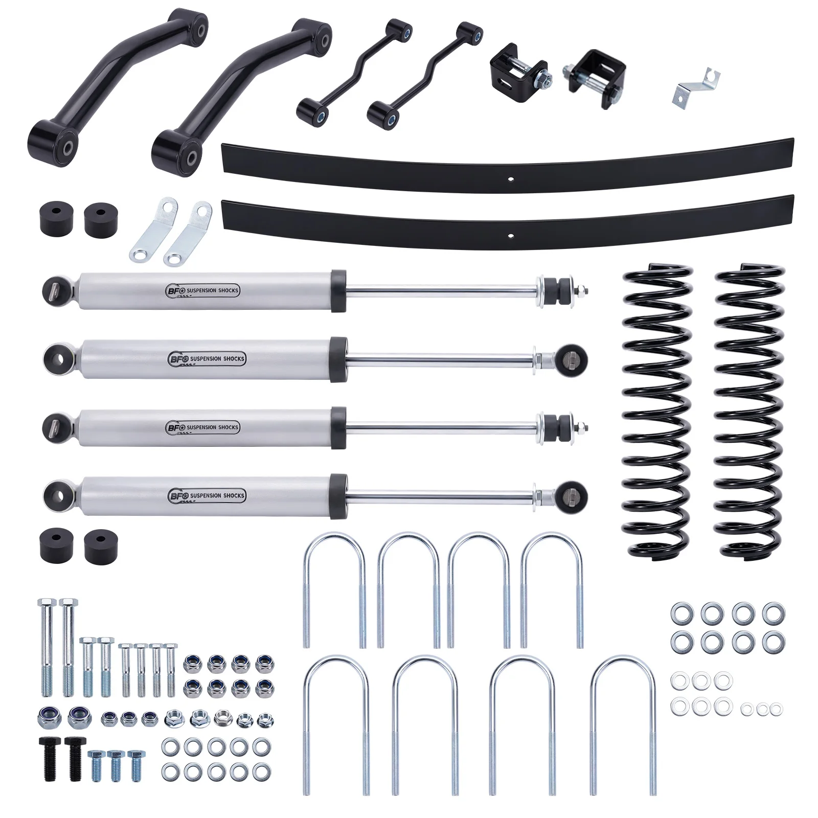 

4.5" Suspension Lift Kit & Add-a-Leaf Springs For Jeep Cherokee XJ 1984-2001