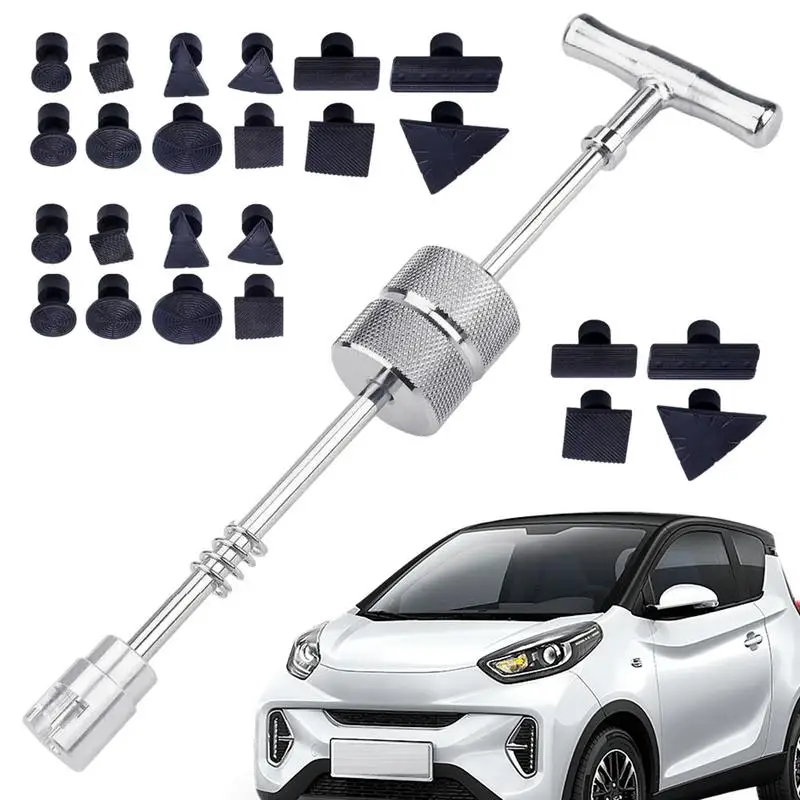 

Car Dent Puller 25 Piece Kit for All Dents & Dings Suction Cup & T Bar Puller for Painless DIY Repair car repair tools set