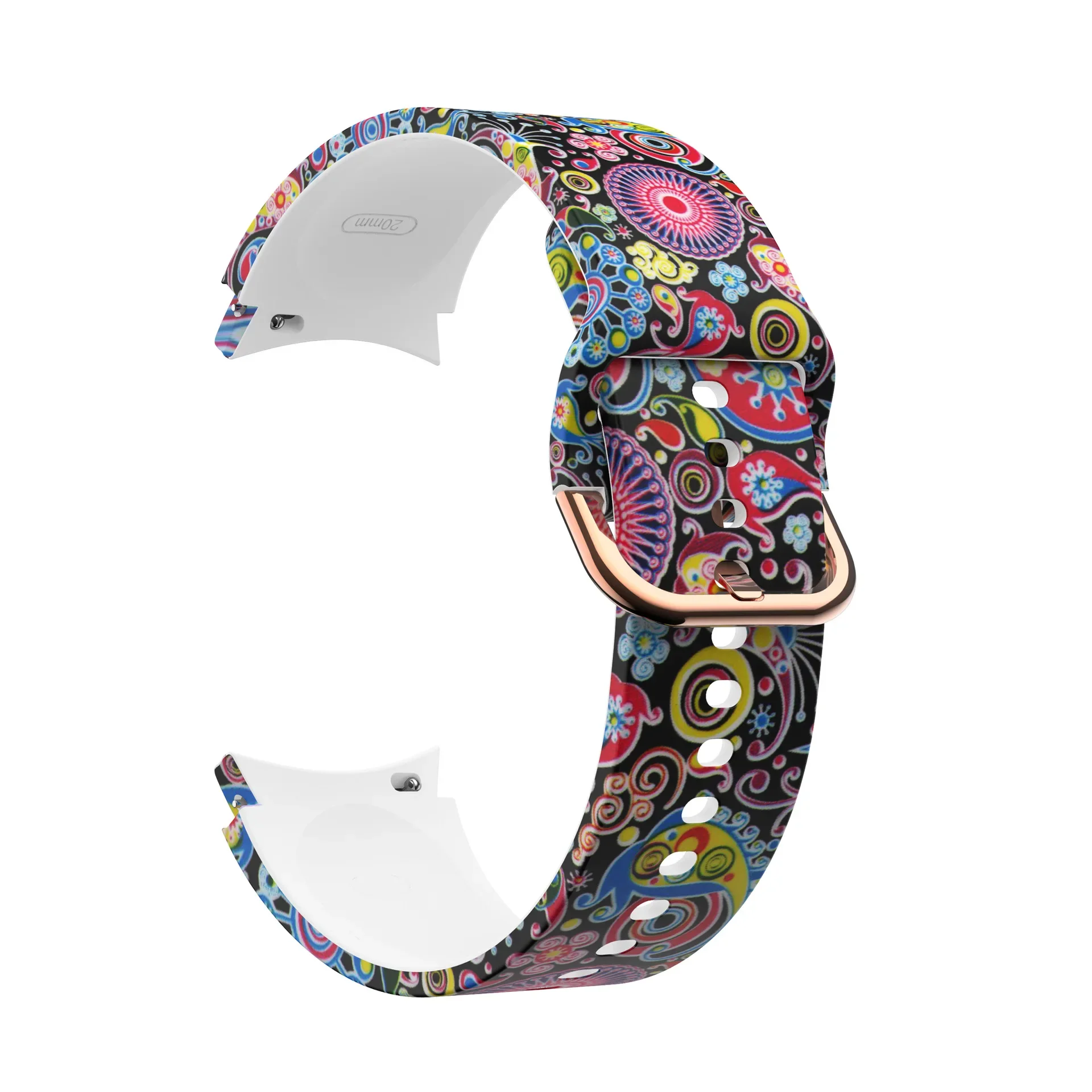 Vibrant Printed Silicone Watch Strap Bracelet