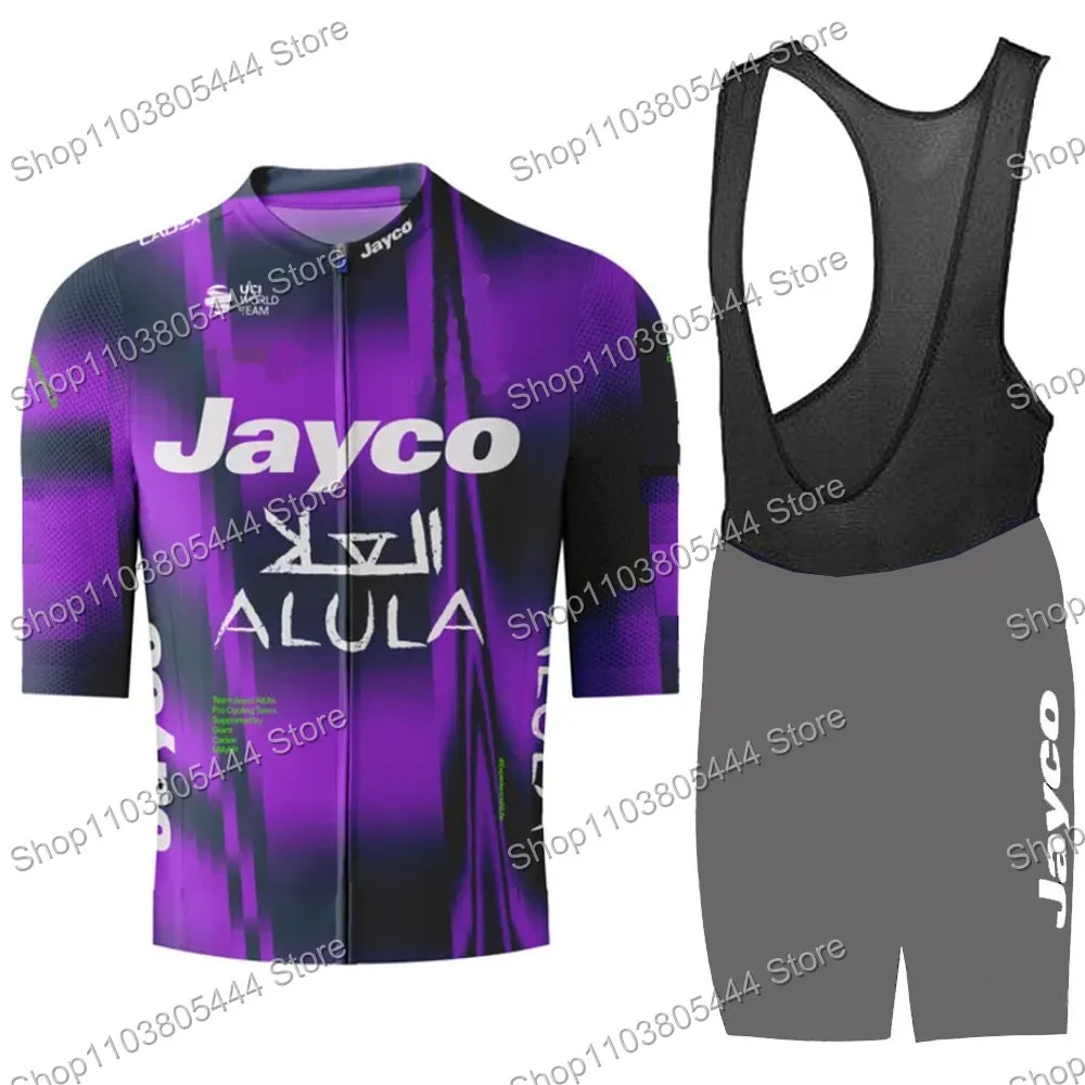 Jayco Alula Team Cycling Jersey Set Summer Clothing TDF Men Road Bike Shirts Top Suit Bicycle Shorts Bib Kits MTB Outfits
