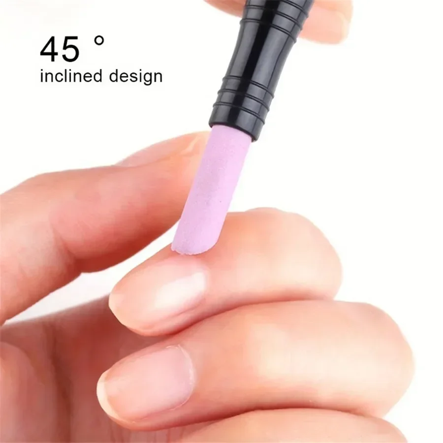 Dual-Ended Pumice Stone Nail Care Pen - Odorless Cuticle Remover & Dead Skin Trimmer for Hands, Feet & Nails