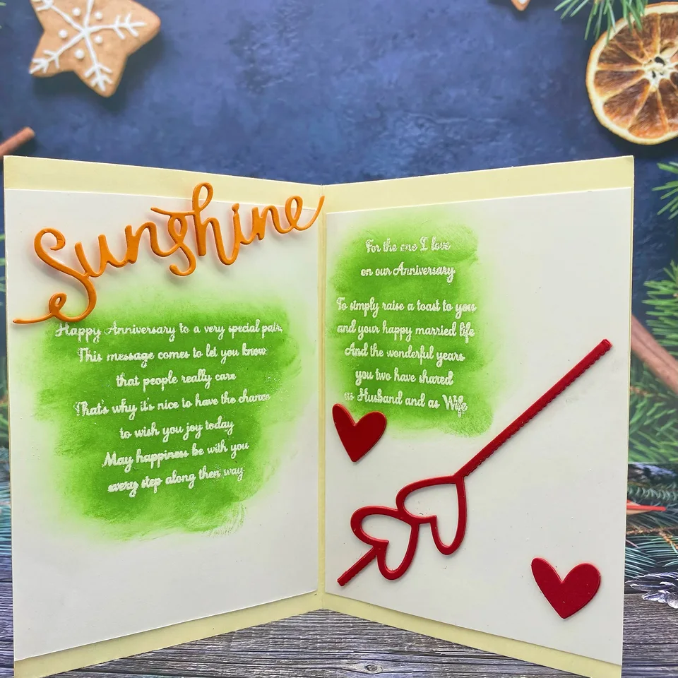 Happy Anniversary Clear Rubber Stamp - Card Making & Scrapbooking