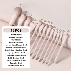 Ultimate 13 - Piece Soft & Dense Makeup Brush Set for Foundation, Concealer, and Eyeshadow (13PCS)