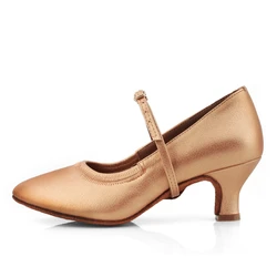XIHAHA Women New Modern Dance Shoes Girls Standard Dancing Shoes High Heeled Ballroom Latin Dance Shoes for Women 3.5 5 7CM Heel