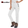 MAGCOMSEN Women's Pants Fleece Lined Waterproof Soft Shell Straight Pants Fall Winter Warm Snow Ski Pants with Zipper Pockets 1
