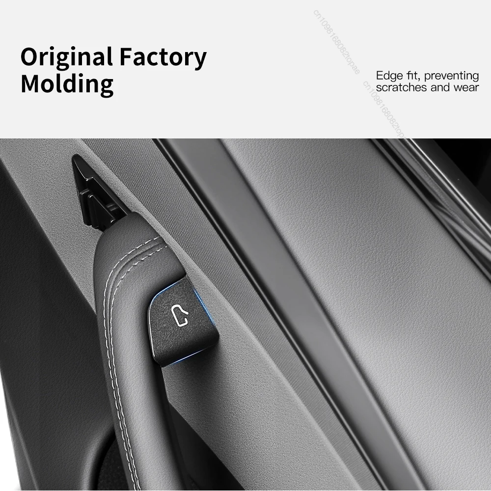 테슬라 모델 3/Y 하이랜드 주니퍼 2025 도어 스위치 잠금 버튼 트림 알칸타라 스티커 자동차 인테리어 액세서리