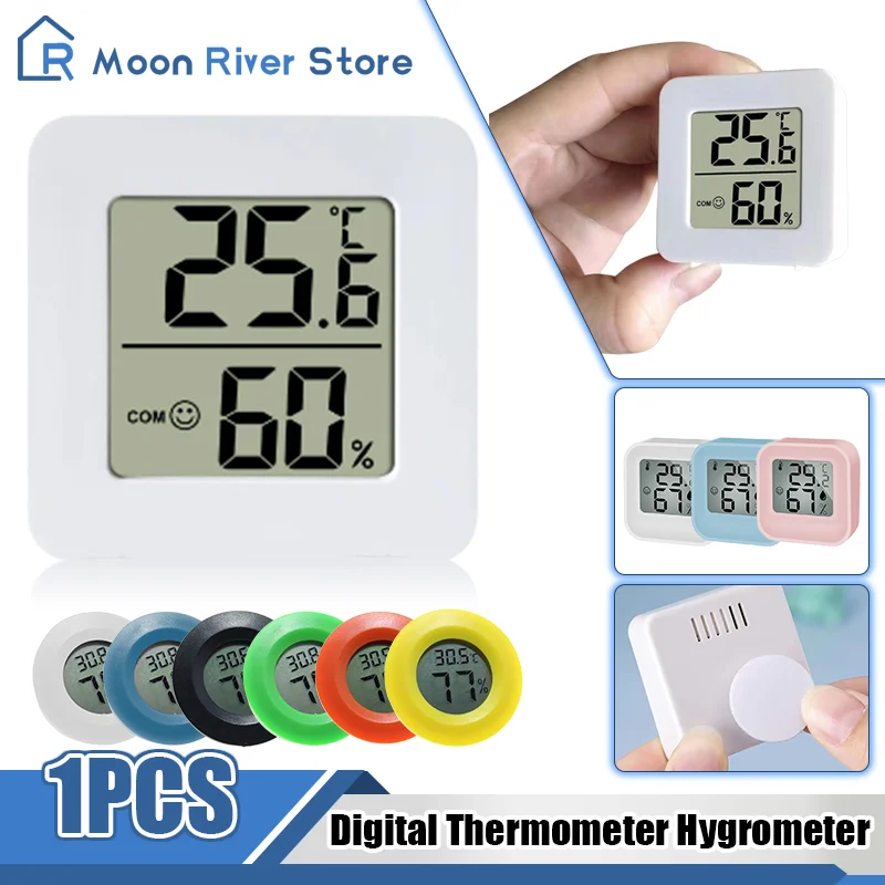 1/2PCS Digital LCD Indoor Convenient Temperature Sensor Humidity Meter Thermometer  Accurate Hygrometer Gauge Room Thermometers - AliExpress