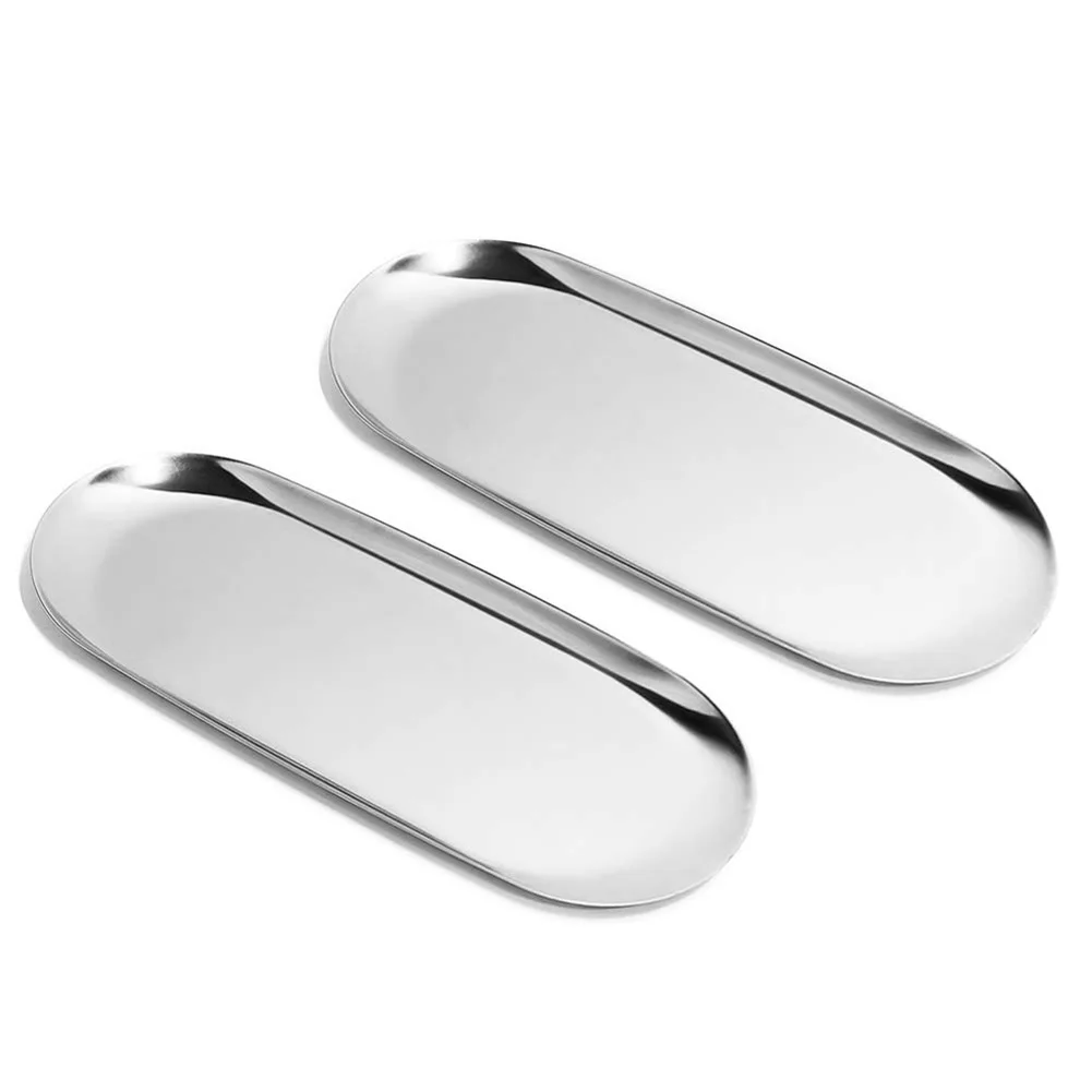 Stainless Steel Tray 1pcs Stainless Steel Tray Decoration Storage Tray Earrings Sorting Multi Size Bathroom Bedroom Storage Accessory Rust Proof