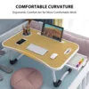 Laptop Bed Table Foldable Lap Table with Cup Holder Drawer Tablet Stand Laptop Bed Tray Table Portable Lap Table Foldable Legs 4