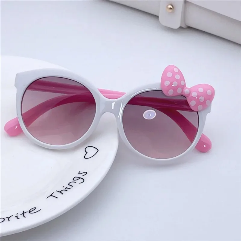 Children Sunglasses Kids Sunglasses Children Trendy Cute Sunglasses Candy Colors Shiny Bowknot Sun Glasses UV400 Eyewear for Girls and Boys