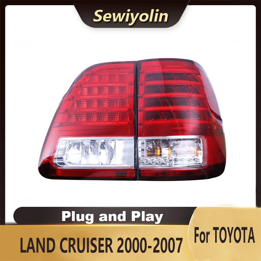 

For TOYOTA LAND CRUISER 2000-2007 Car Accessories Animation LED Trailer Lights Tail Lamp DRL Signal Automotive Plug And Play
