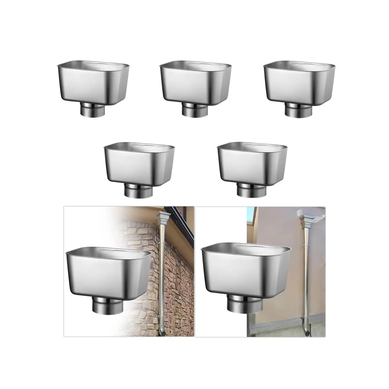 Drain Gutter Downspout Adapter Practical Stainless Steel Downspout Connector